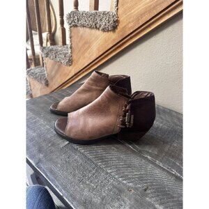 OTBT Women's Truckage Open Toe Booties Size 7m